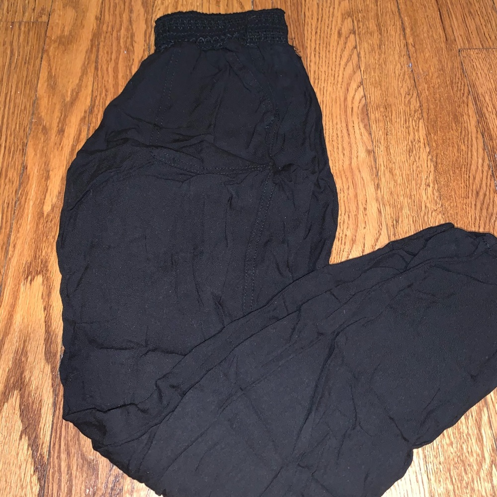 Black parachute pants or Jennie pants